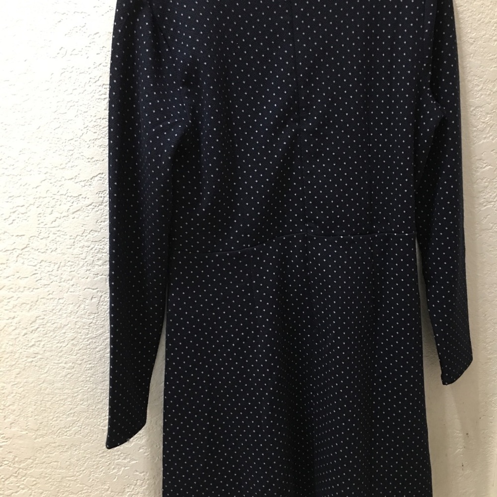 Loft Navy blue polka dot wrap dress - Picture 4 of 5